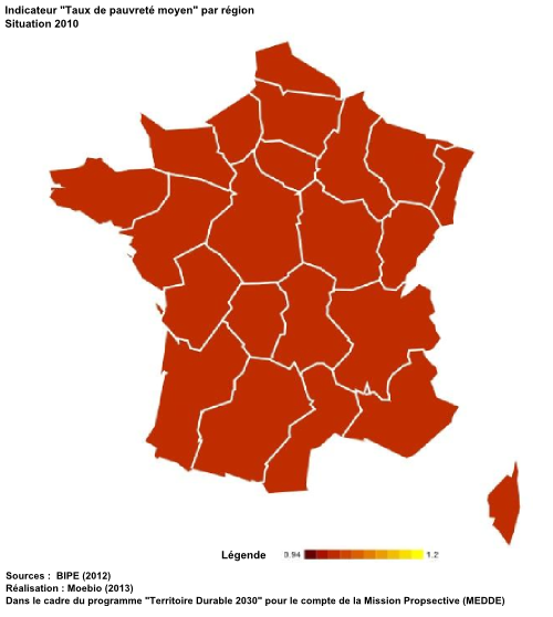 Taux de pauvreté moyen