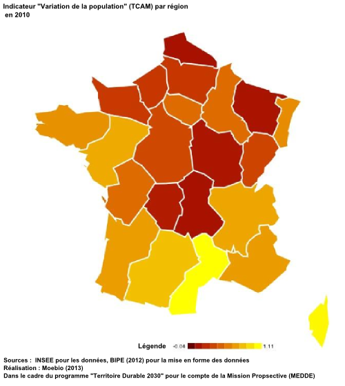 Variation de la population (TCAM)