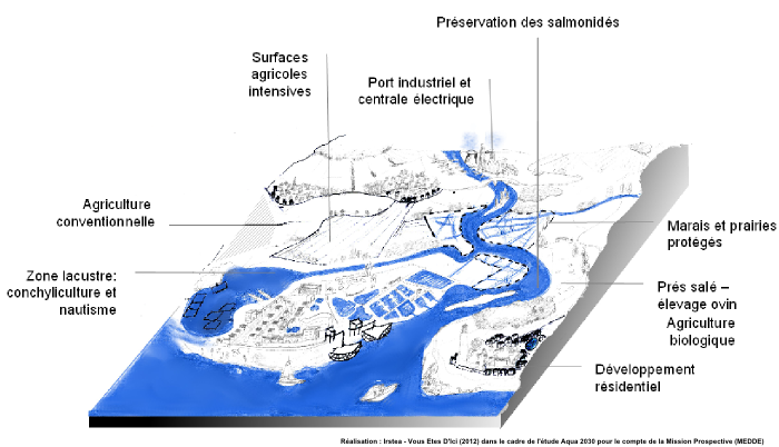 Zone humide littorale : scénario 1