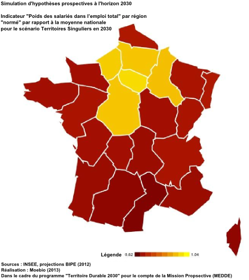 Poids des salariés dans l’emploi total